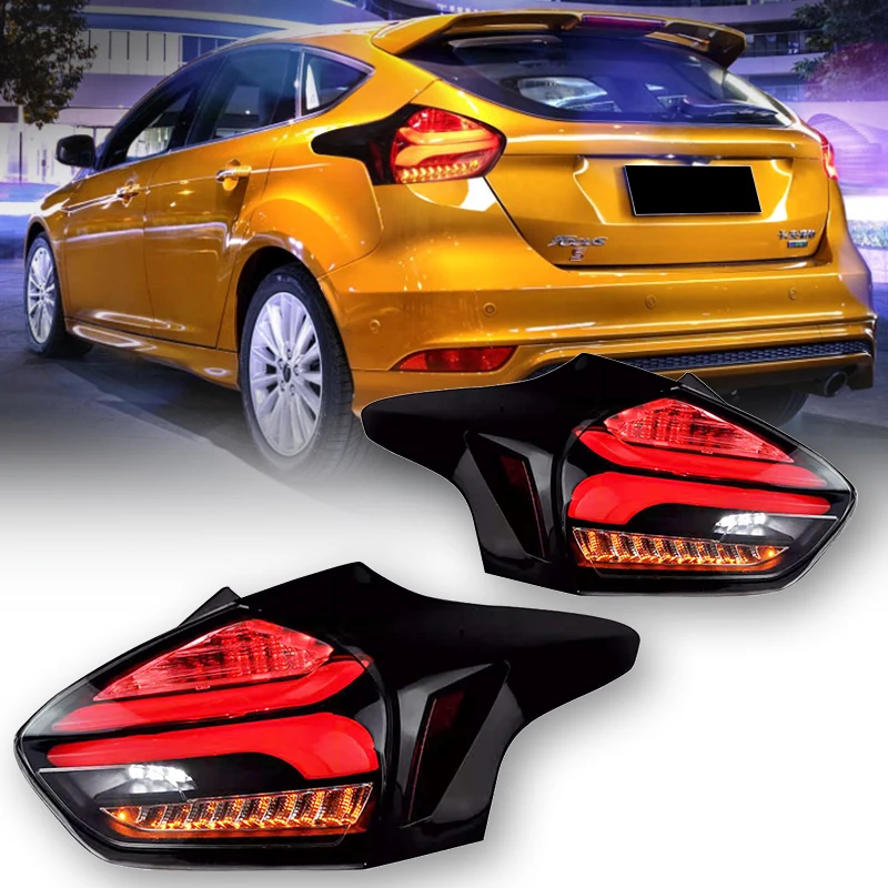 FOR Ford Focus Sedan Tail Light 2015-2018 Emitter DRL Style Travel Signal Brake Reverse Parking Light Streamer Tail Light