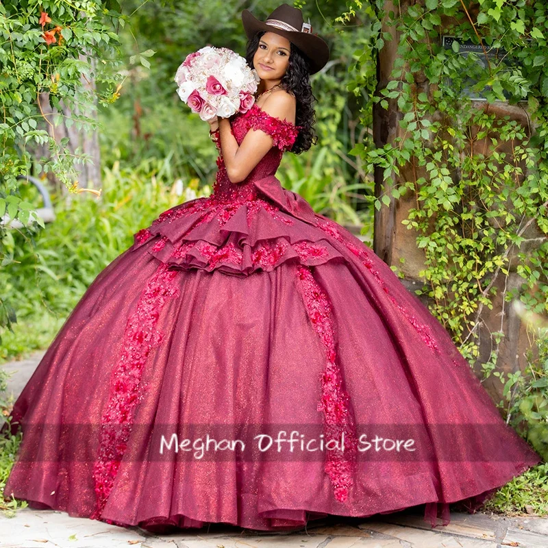 Customized Shiny Pink Quinceanera Dresses 2026 For Girls Ruched Lace Appliques Ball Gowns Vestido De 15 Años Quinceanera Dresses