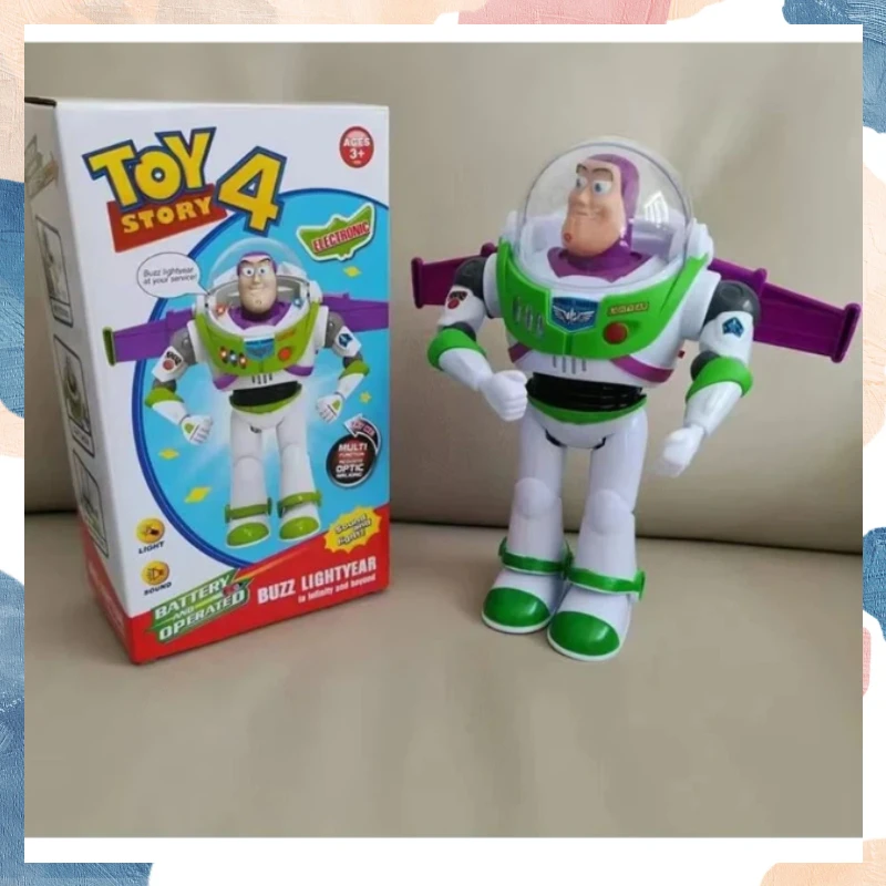 Elektrodynamisch Toy Story Buzz Lightyear Akoestisch-optisch model Speelgoed Pixar Lopende robot Pop Figuur Speelgoed Verjaardagscadeau Speelgoed Kinderen