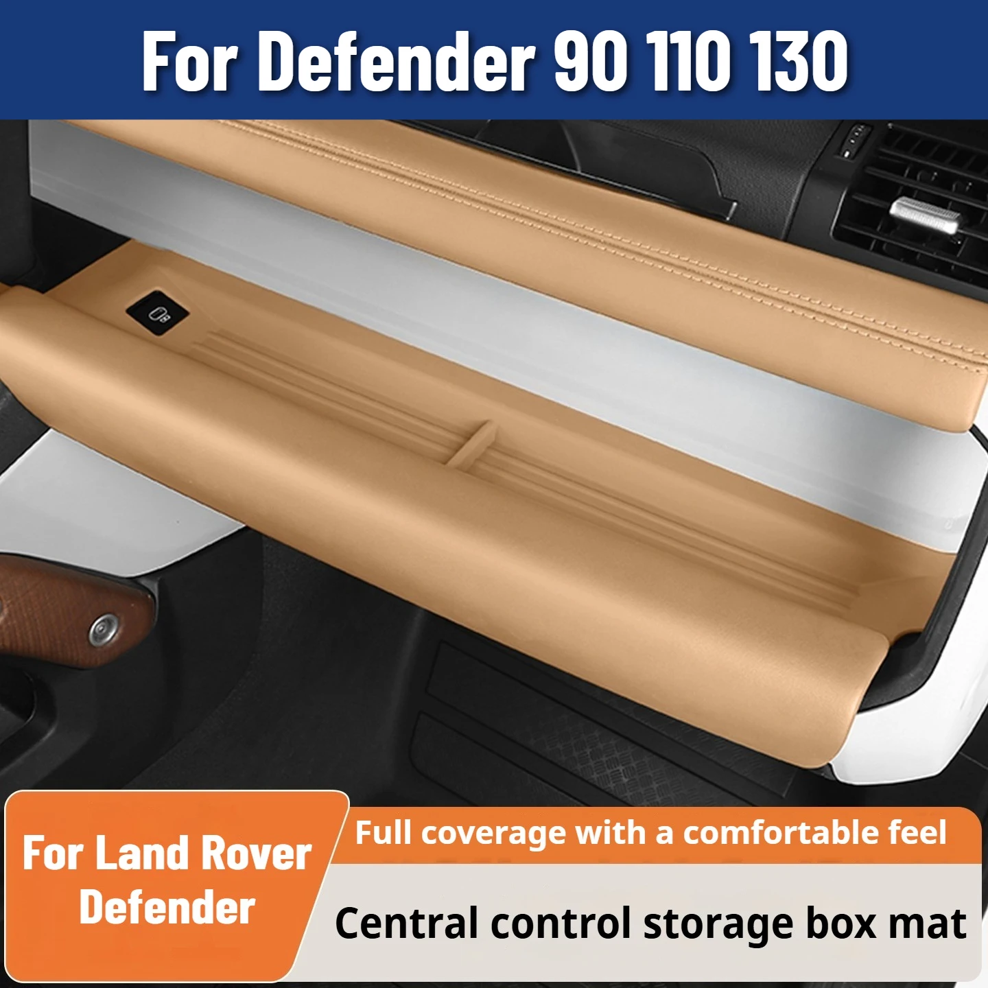 Fit For Defender 90 110 130 2020-2026 Dashboard Storage Box Center Console Organizer Tray Non Slip Silicone Pad