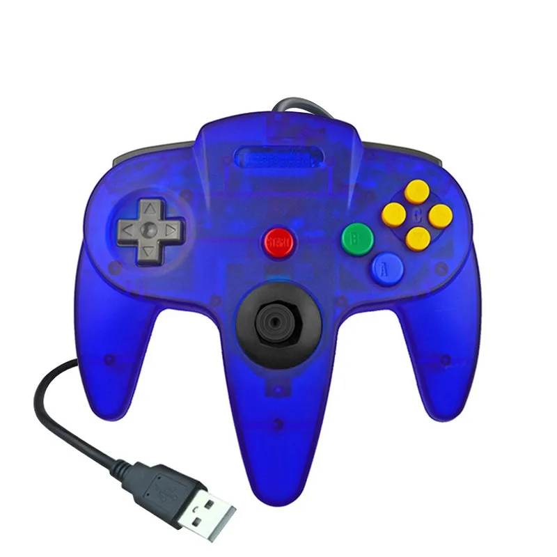 Usb Bedrade N64 Gamepad Joystick Voor Originele Nplan 64 Console Usb Controller Gaming Joystick Voor Nplan N64 Gamepad