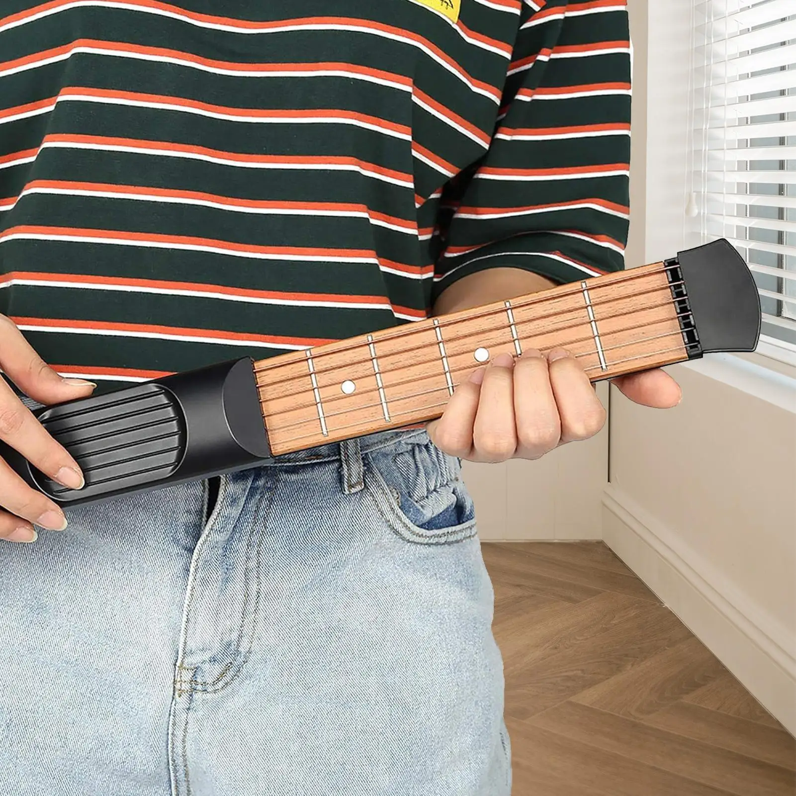 ممارسة الغيتار الرقبة المحمولة مدرب الغيتار فريتس المبتدئين وتر التدريب المعدات الموسيقية للمرحلة الفصول الدراسية التنقل #1