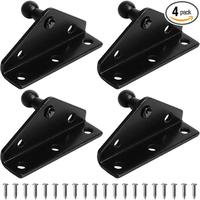 Car Universal 10mm Ball Stud Mounting Bracket for Gas Shock Spring Strut Prop Lift Support 4pcs Angled L-Type and 20pcs Screws