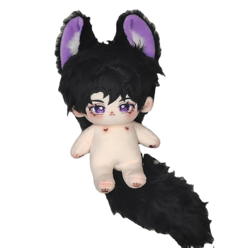 Cute Original No Attribute 20cm Black Red Fox Ear Tail Boy Body 20cm Change Clothes Pillow Xmas Gift