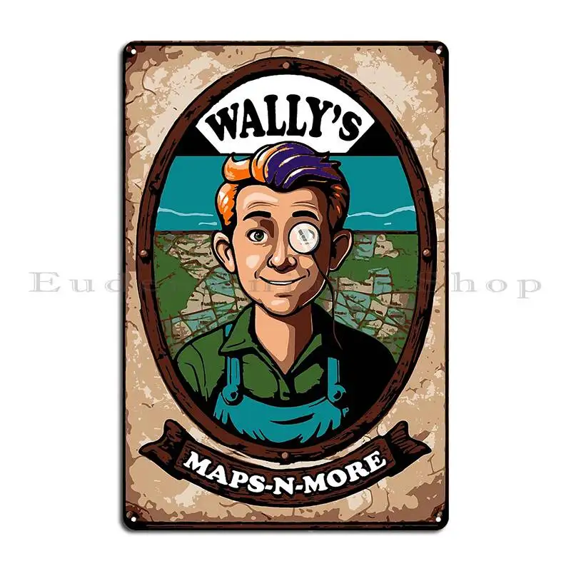 Wally S Maps N More Blank Infinity Metal Sign Character Club Kitchen Bar Wall Decor Tin Sign Poster