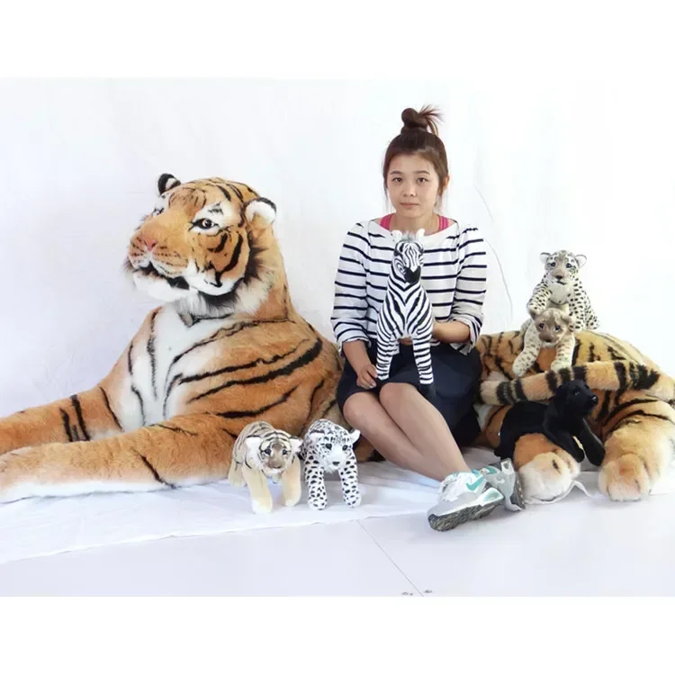 [ตลก] จําลอง 220 ซม.ขนาดใหญ่ครอบงําสัตว์AmazingสมจริงTiger Plushของเล่นคอลเลกชันการถ่ายภาพPropsตกแต่งบ้าน