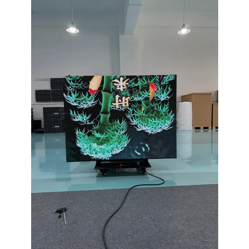 P2mm 1280x1960mm Movable Three-fold Indoor LED Digital Poster Self-Service Business High Brightness 2-Year Warranty for Airport
