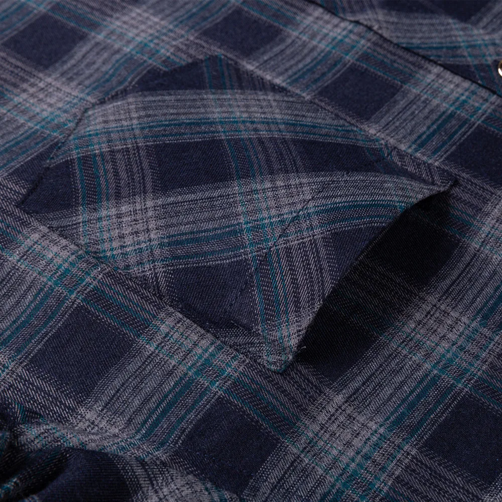New Design Plaid Shirt Men Spring 2025 Long Sleeve Casual Soft Single Pocket Standard Fit Daily Home Trip Checked Male Clothing