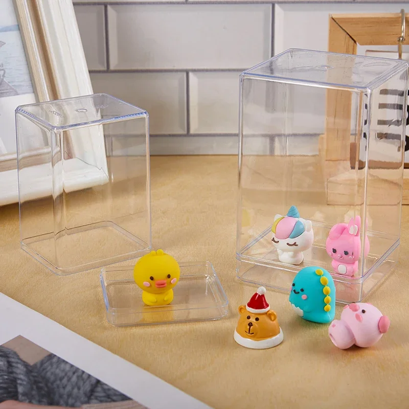 Desktop Storage Box Doll Model Display Case Dustproof Transparent Toy Model Display Stand Action Figure Toys Storage Box