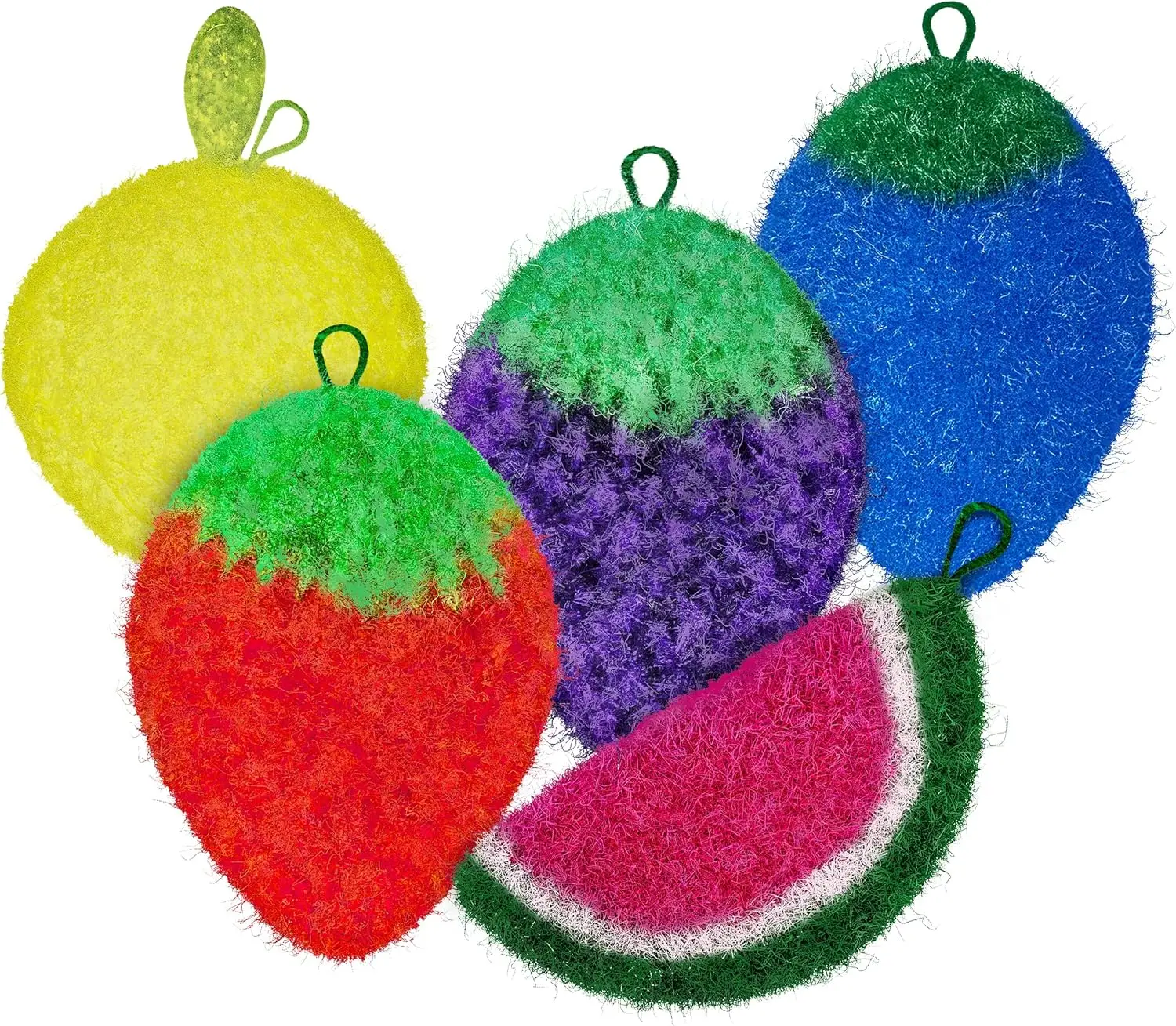 

Non-Scratch Dish Scrubber, Long-Lasting & Odorless, Safe on Non-Stick, Cast Iron, Glass, Pack of 5