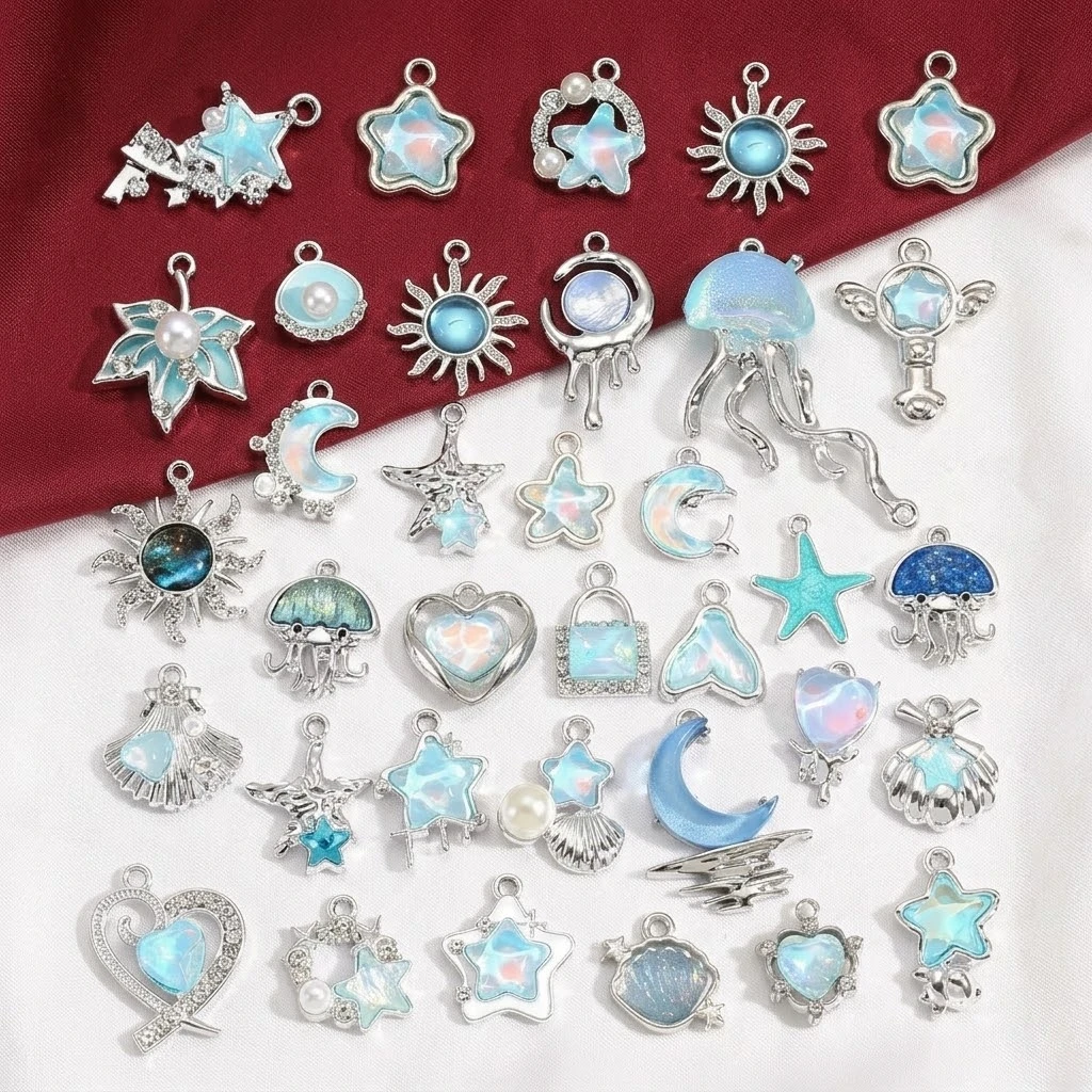 10 Buah Liontin Enamel Hati Me - Y2K Tech Accessories ulasan dan harga