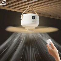 Ceiling Fan Wireless Portable Camping Tent Ceiling Fan with Light and Remote Control 7200mAh Rechargeable Camping Ceiling Fan