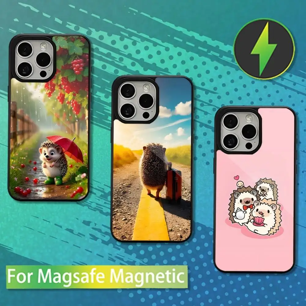

Cute Cartoon Hedgehog Phone Case For iPhone 16,15,14,13,12,11,Pro,Max,Plus,Mini,Magsafe,Magnetic Wireless Charging Case