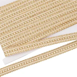 12.5Yard 15mm Wide Braid Trim Pale Goldenrod Polyester Decorative Braid Ribbon Sewing Military Bullion Braid Trim for Home