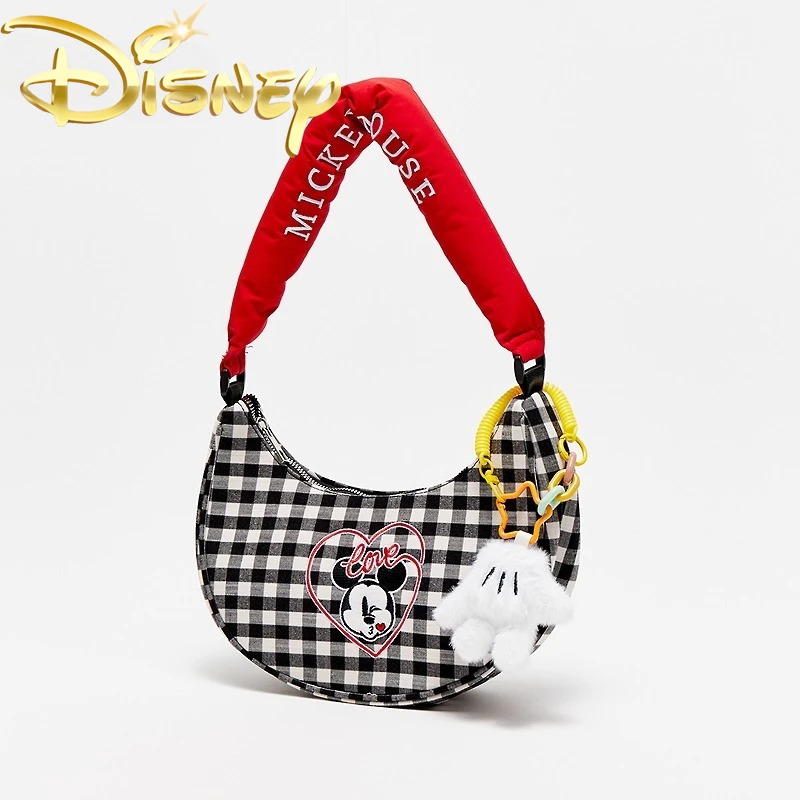 

Disney Mickey New Women's Shoulder Bag Cartoon Embroidery Women's Handbag Large Capacity Casual Women's Bag High Quality