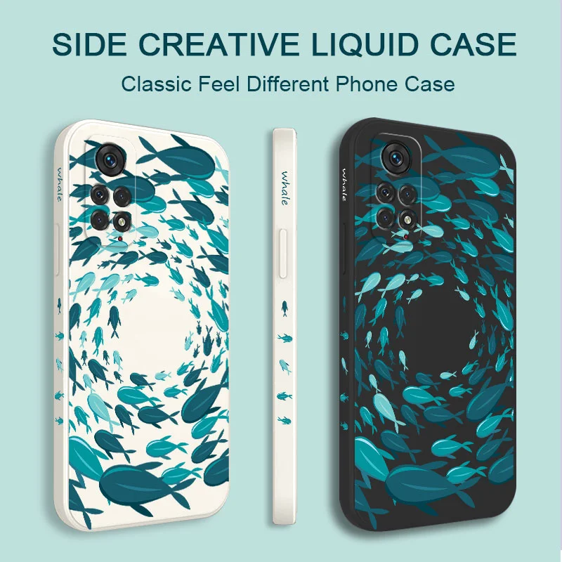 Fish Gather Phone Case For Xiaomi Redmi Note 13 12 12S 11 11S 10 10A 10T 10S 9T 9 8 7 Pro Plus 10C 9A 9C 4G 5G Cover