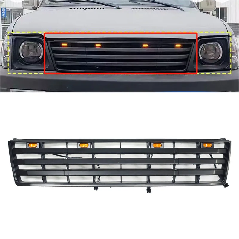 

Racing Grills For 1996-2003 Toyota Prado Lc90 Lc95 Modified Trd Style Front Grille Made Abs Material Replacement Installation