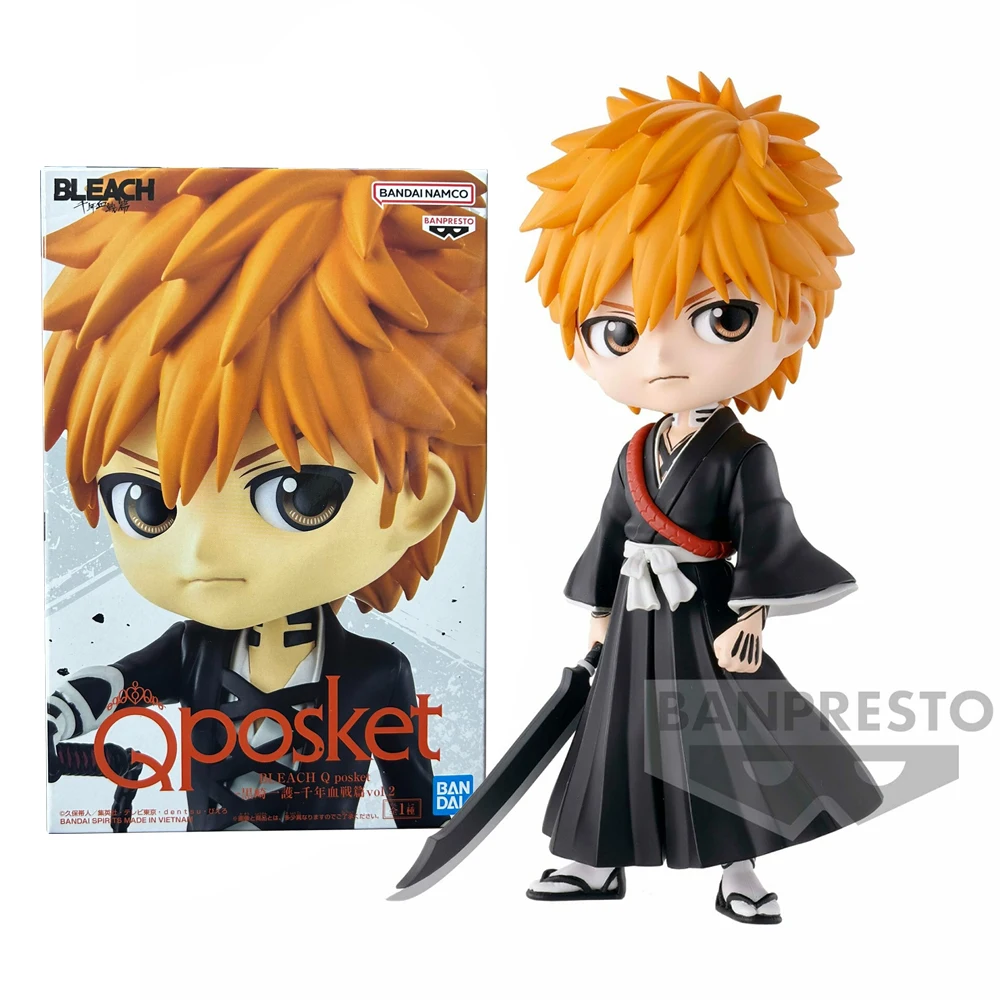 Anime BLEACH Kurosaki Ichigo Figure Q posket Realm New Chapter Death Thousand Years Blood War Model Toy Doll Gift Aciton Figure