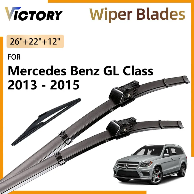

Car Front Rear Wiper Blades For Mercedes Benz GL Class X166 450 2013 2014 2015 Accessories Windshield Windscreen Window Brushes