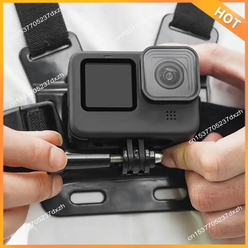 

A43M Chest Harness Mount Adjustable Chest Strap Belt With J Hook For Gopro Hero 12 11 10 9 Action Camera Accessories