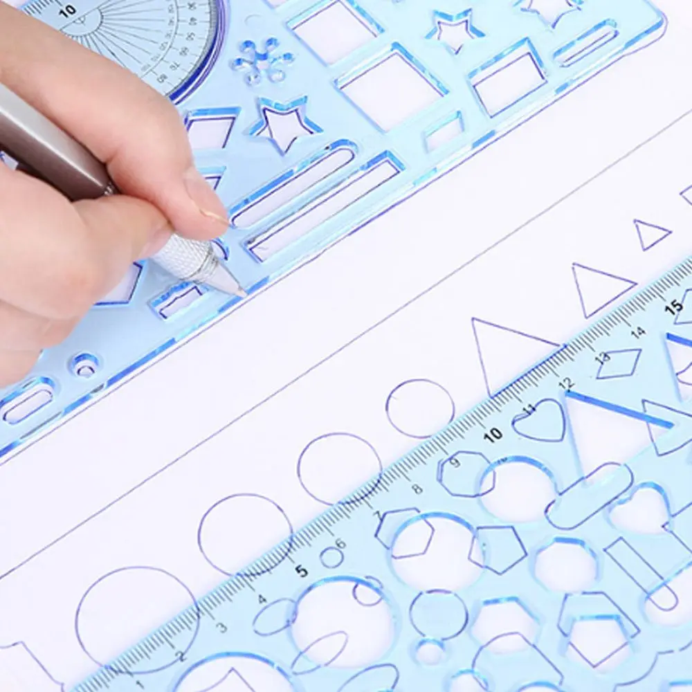 Accessories Measuring Tool Stationery Mathematical Geometry Wavy Line Ruler Template Rulers Drawing Ruler Drafting Supplies