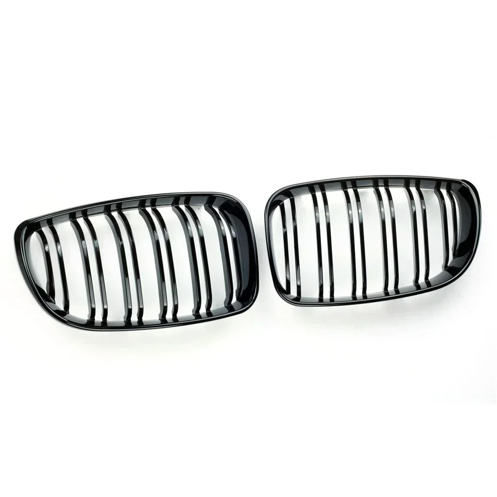 Car Grills Front Kidney Grille Double Line Gloss black for BMW E81 E87 E82 E88 1-Series 128I 130I 135I 2008-2011 Car Accessories