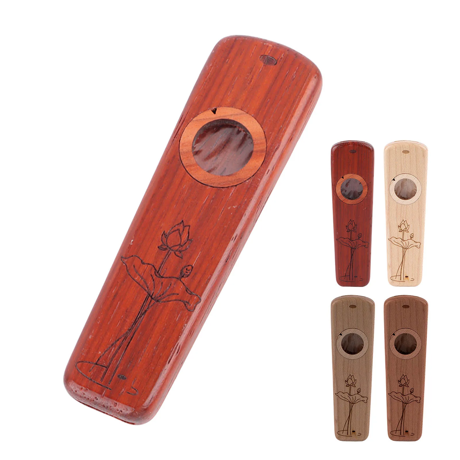 Guitar Partner Wood Kazoo Lightweight Portable Kazoo Guitar Partner Flute Musical Instrument Gift Wood Kazoo Wood Mouth Kazoo
