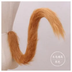 Long Cat Tail Cosplay Adult Kids Anime Plush Cat Wolf Cosplay Props Animal Ears Bandana Long Tail Halloween Lolita Costume