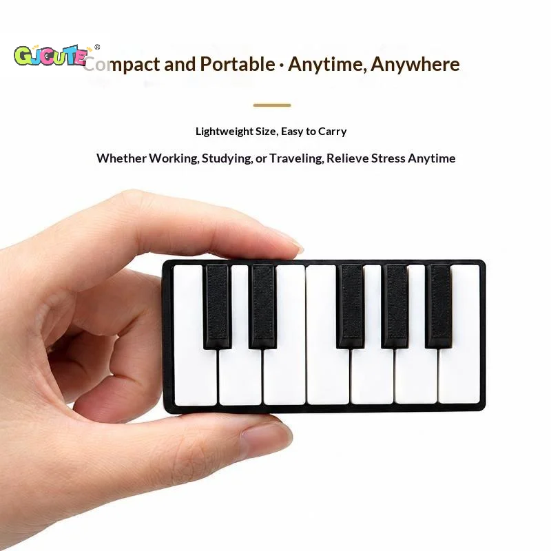 Press-Type 3D Printed Piano Keyboard Clicker Non-Toxic PLA Fidget Toy For Kids Adults Birthday Party Favor Gifts