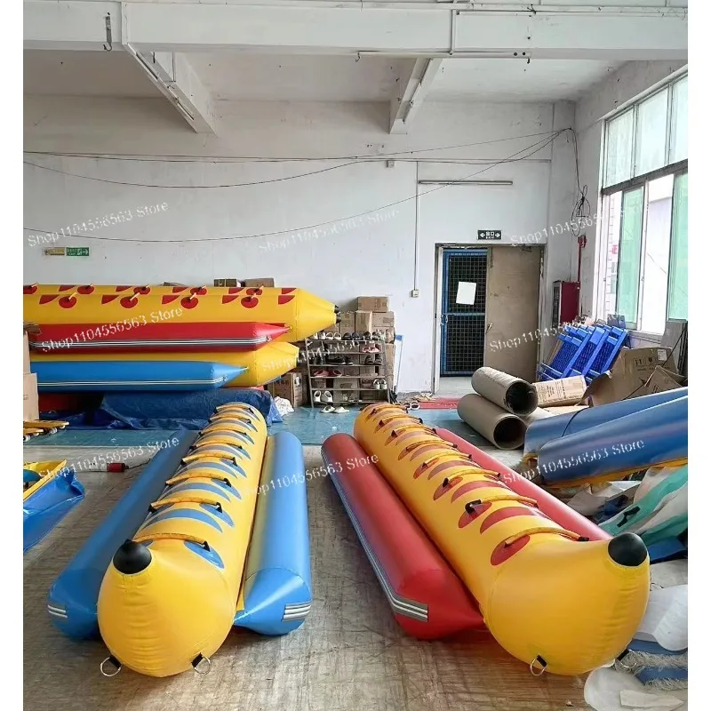 Single/Double Row Inflatable Banana Boat – Towable Water Toy for Lake Park & Resort Entertainment