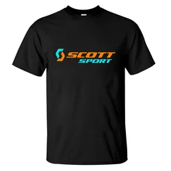 2024 Men T Shirt Casual Scott Sports Bike Logo T-shirt Graphic Summer Short Sleeves 100% Cotton S-3XL Cool Tee