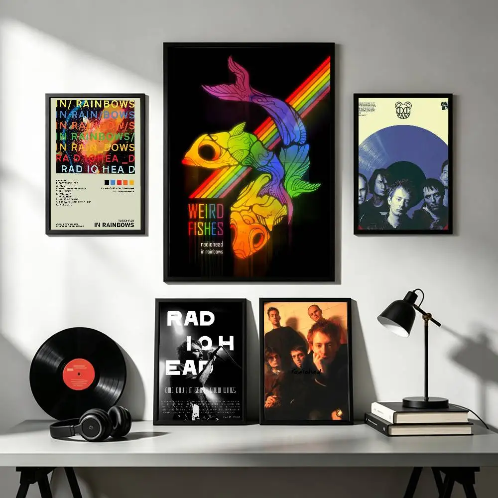 R-Radiohead In Rainbows  Poster Waterproof Wall Art Sticker For Bar Living Room Vintage Decor High Quality Print Gift