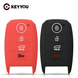 KEYYOU Silicone Key Case Smart Cover For Kia Sorento Optima Forte Koup Soul Niro 2014 2015 2016 Holder Protector Fob 4 Buttons