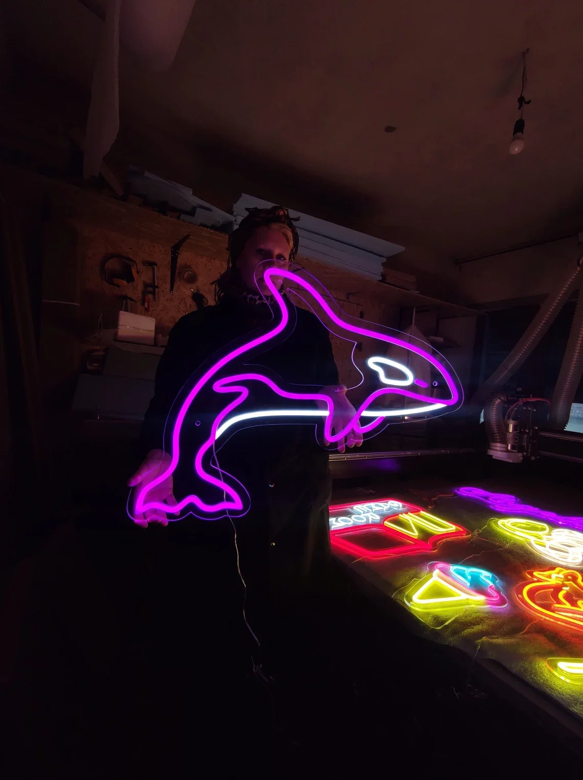 

Killer Whale Neon Sign Seaworld Led Lights Blue Orca Led neon Home Decor Gift For Kids