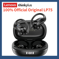 100% Official Original Lenovo Thinkplus LP75 TWS Earbuds Wireless Bluetooth 5.3 Bass HiFi Stereo Low Latency Gaming Headset