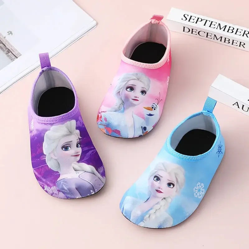 Disney Summer Girls Floor socks indoor non-slip shoes Early Learning toddler bed socks  house slippers