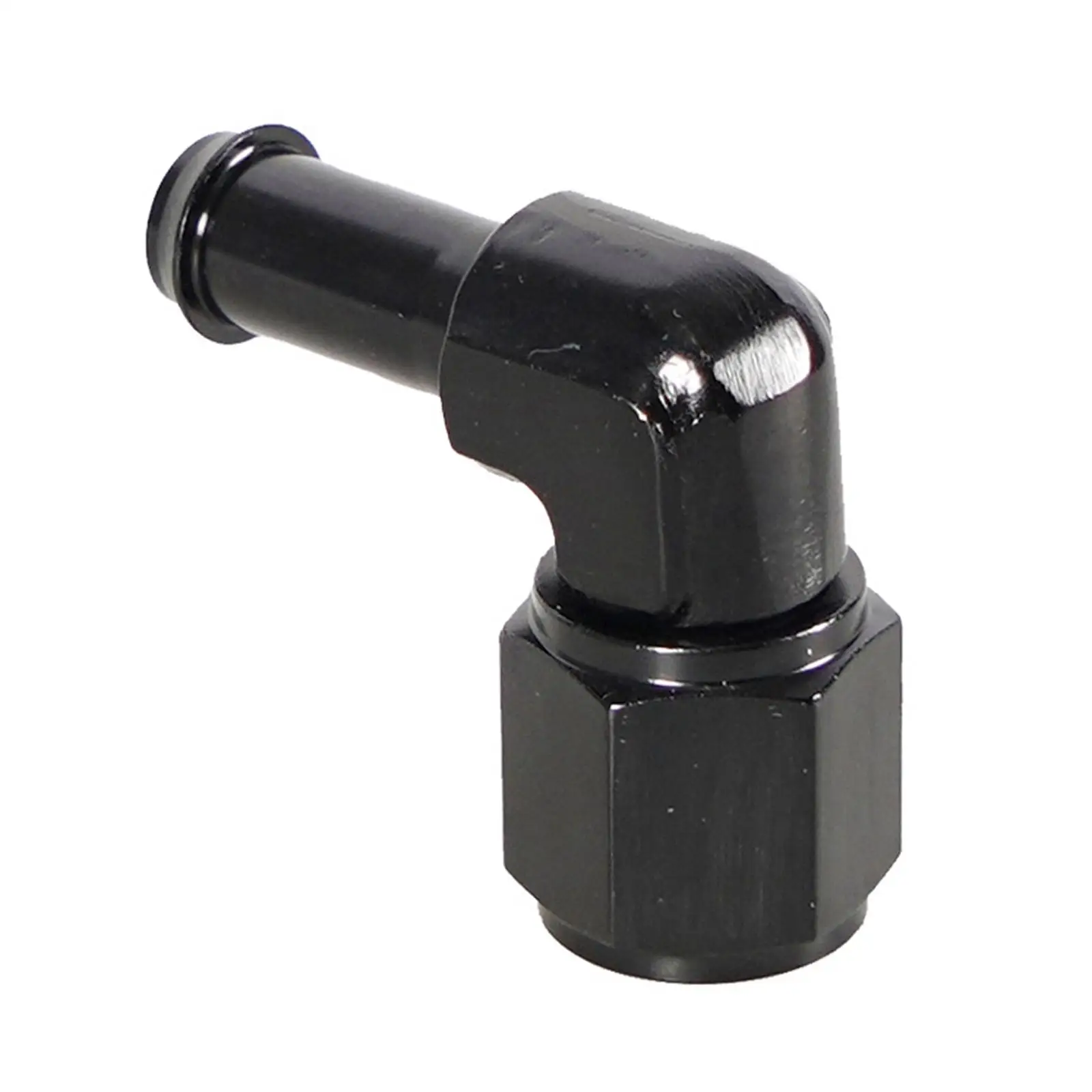 90 Degree Aluminum Hose Barb Fuel Line Fitting Adapter Swivel Type Precision Machined for Vehicle Oil Filter System