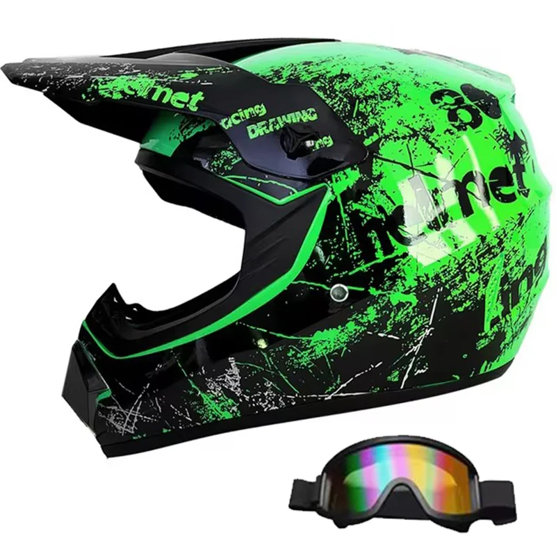Head Protector for Motocross - Unisex Helmet for Men and Women in Bicycle Downhill ATV Motorcycle and Extreme Sports