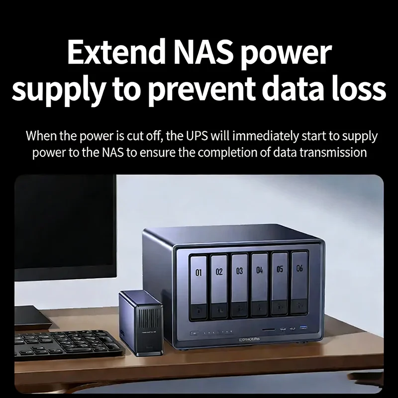 UGREEN NAS UPS 300W DC Battery Backup Surge Protector 24000mAh Uninterruptible Battery Power Supply Compatible for DXP6800 8800 view 2