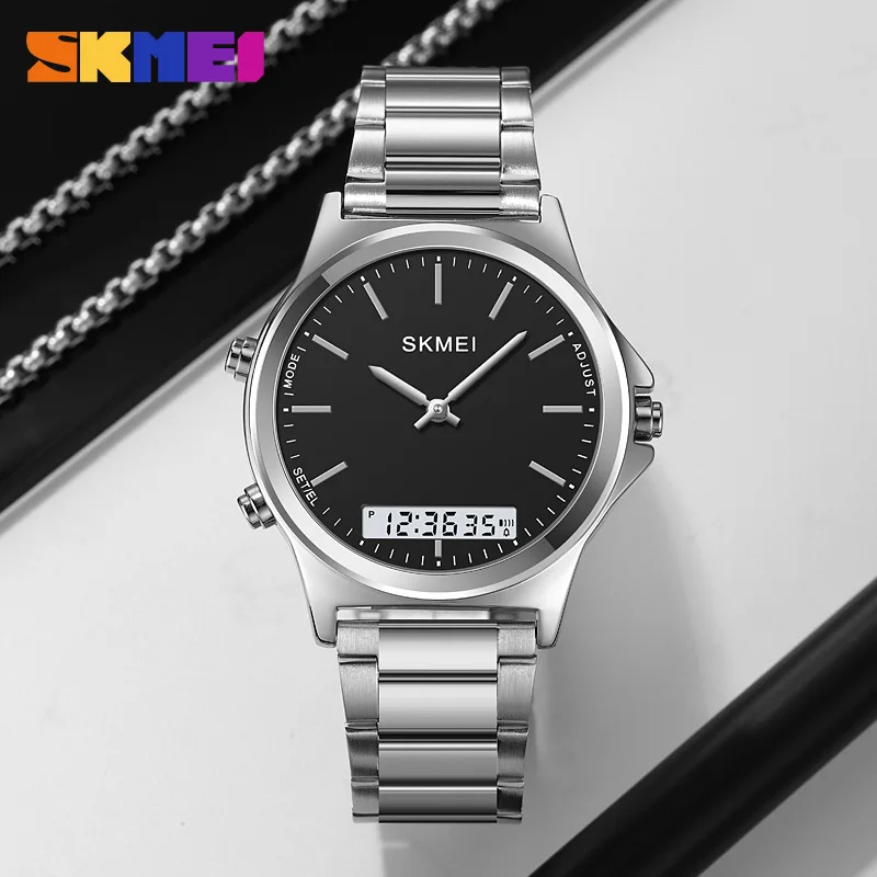 

SKMEI Дисплей с подсветкой Цифровые кварцевые часы Chrono Спортивные часы для мужчин и женщин Модные водонепроницаемые наручные часы с будильником