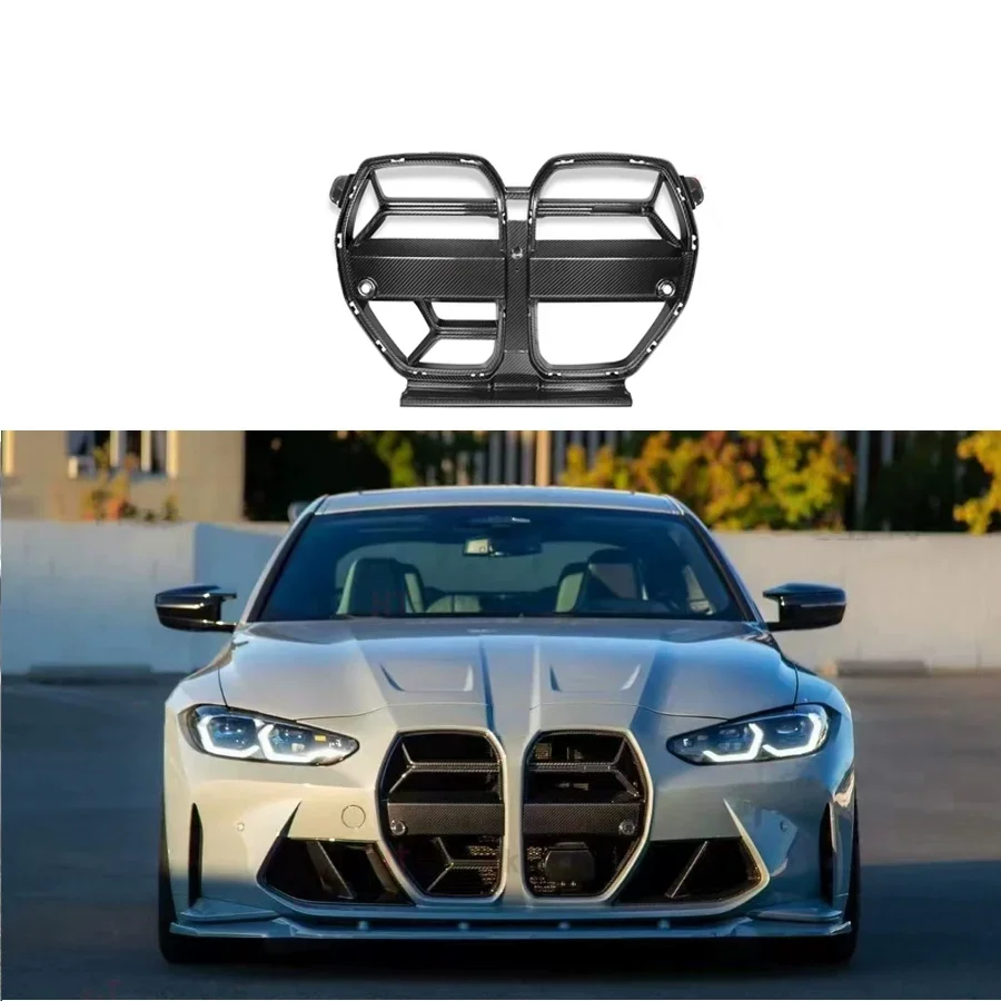 

Carbon Fiber Car Front bumper Grille for BMW G80 G82 G83 M3 M4 21-23 modified new style Mask Net Radiator grill Car Accessories