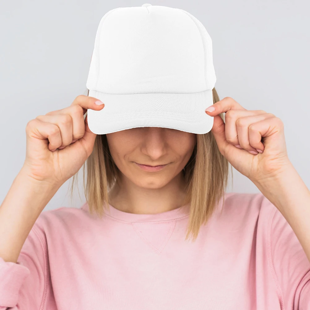 

5pcs Mesh Baseball Cap Heat Transfer Sublimation Blank Cap DIY Printing Lightweight Adjustable Unisex Breathable for Outdoor