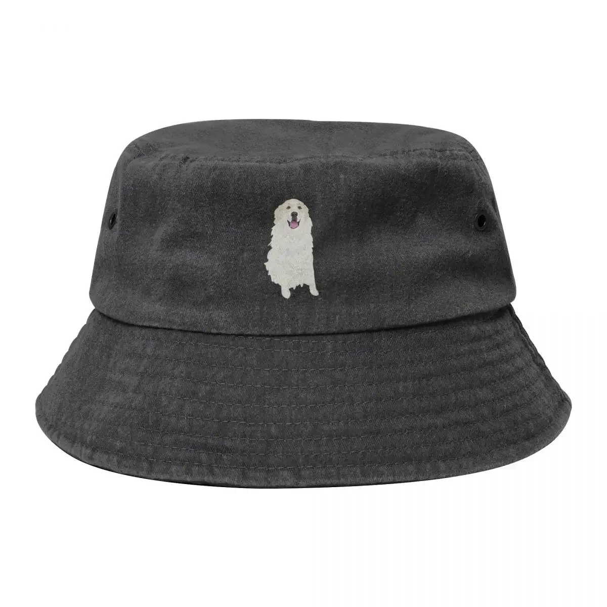 Tan Eared Great Pyrenees Pattern Bucket Hat hard hat Designer Hat western Streetwear Women's 2024 Men's