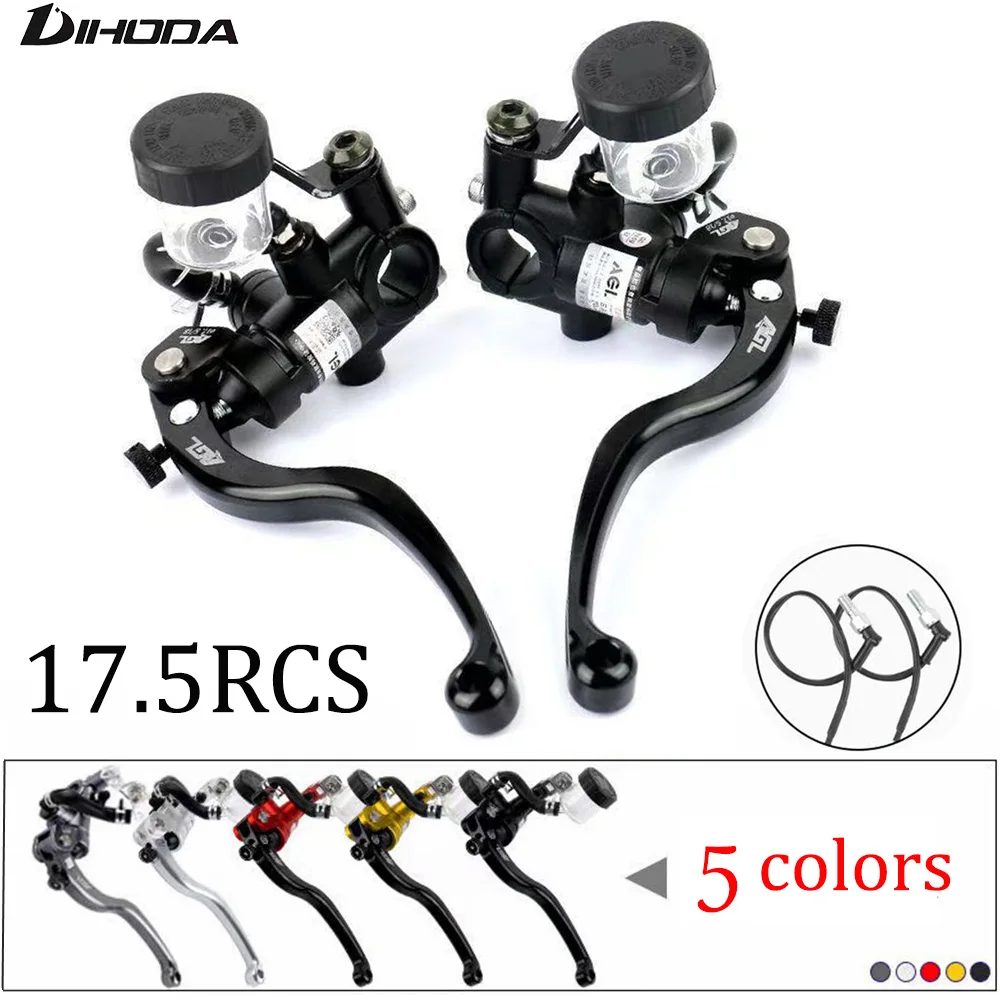 17.5RCS Motorcycle CNC Hydraulic Clutch Brake Master Cylinder Lever 22mm For Honda Yamaha Suzuki Moto Scooter Racing Dirt Bike