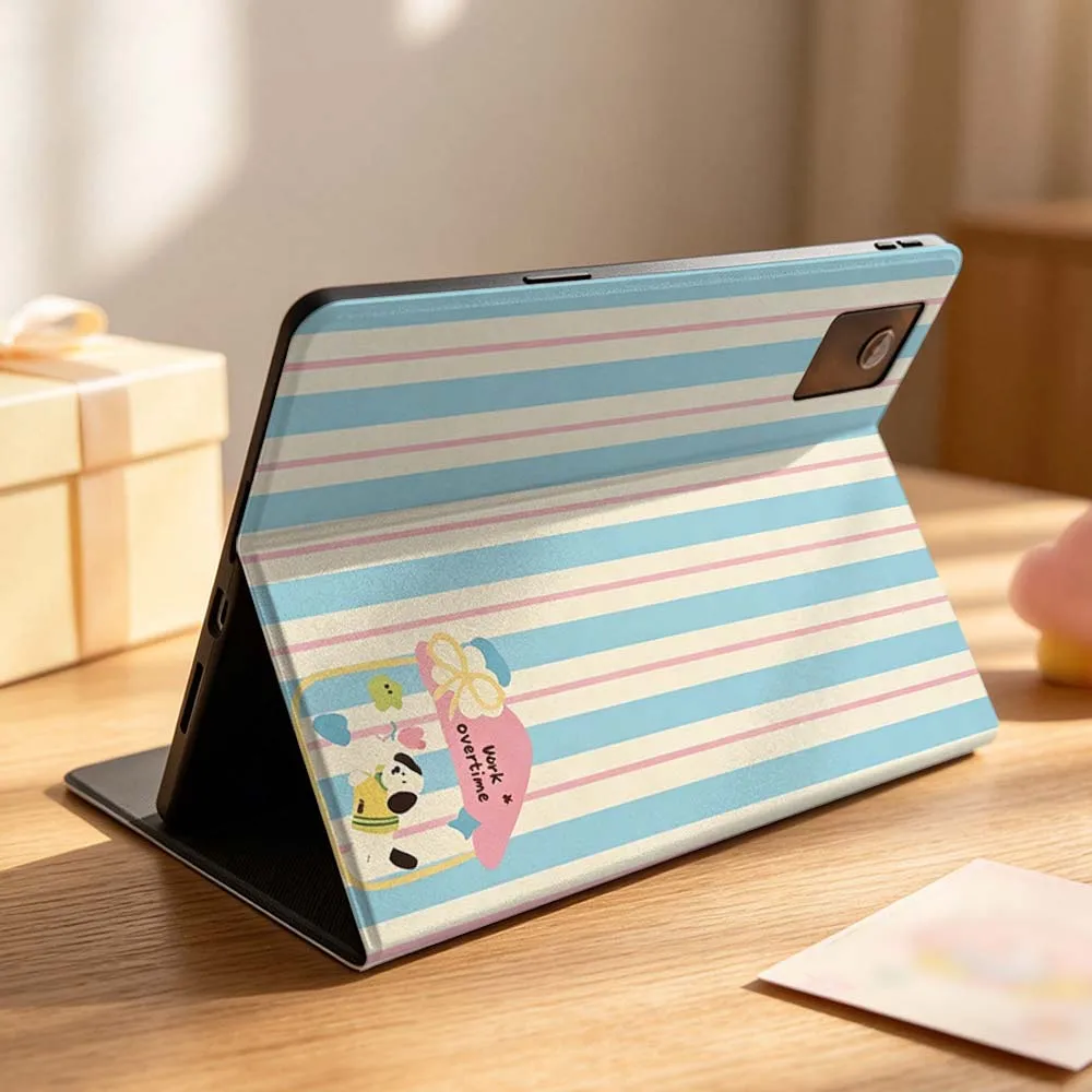 Cartoon Line Stripes Art For Lenovo Idea Tab K10 M10 P11 P12 Xiaoxin Pad Pro GT Plus 10.6 11 11.1 inch 2025 Folding Tablet Case