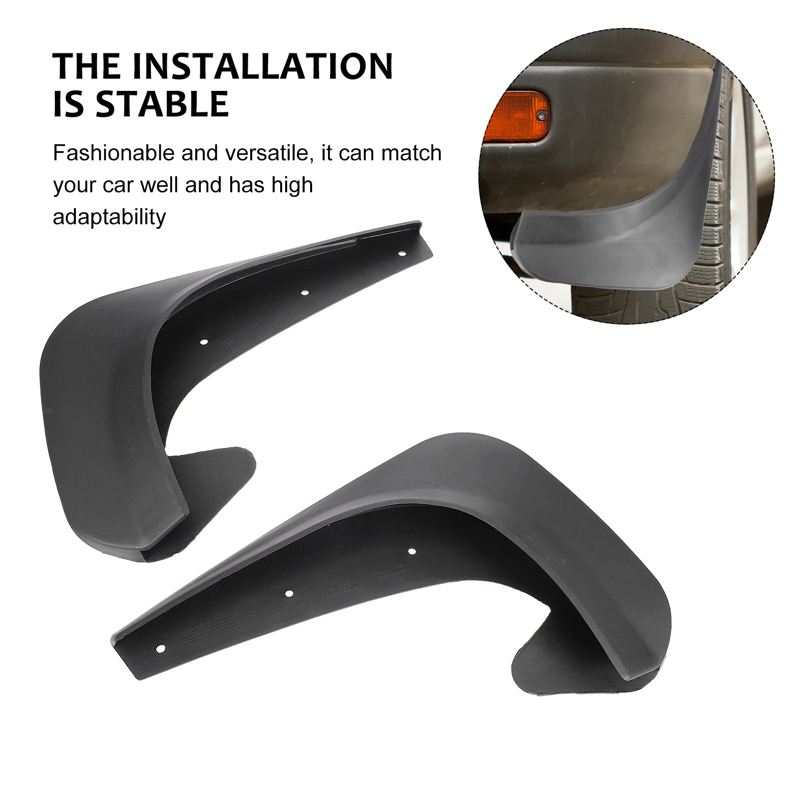 

4pcs Plastic Mud Flaps Car Mudguard Universal Fit Splash Guards For Vehicle Wheel Protection Durable Auto Mudguards