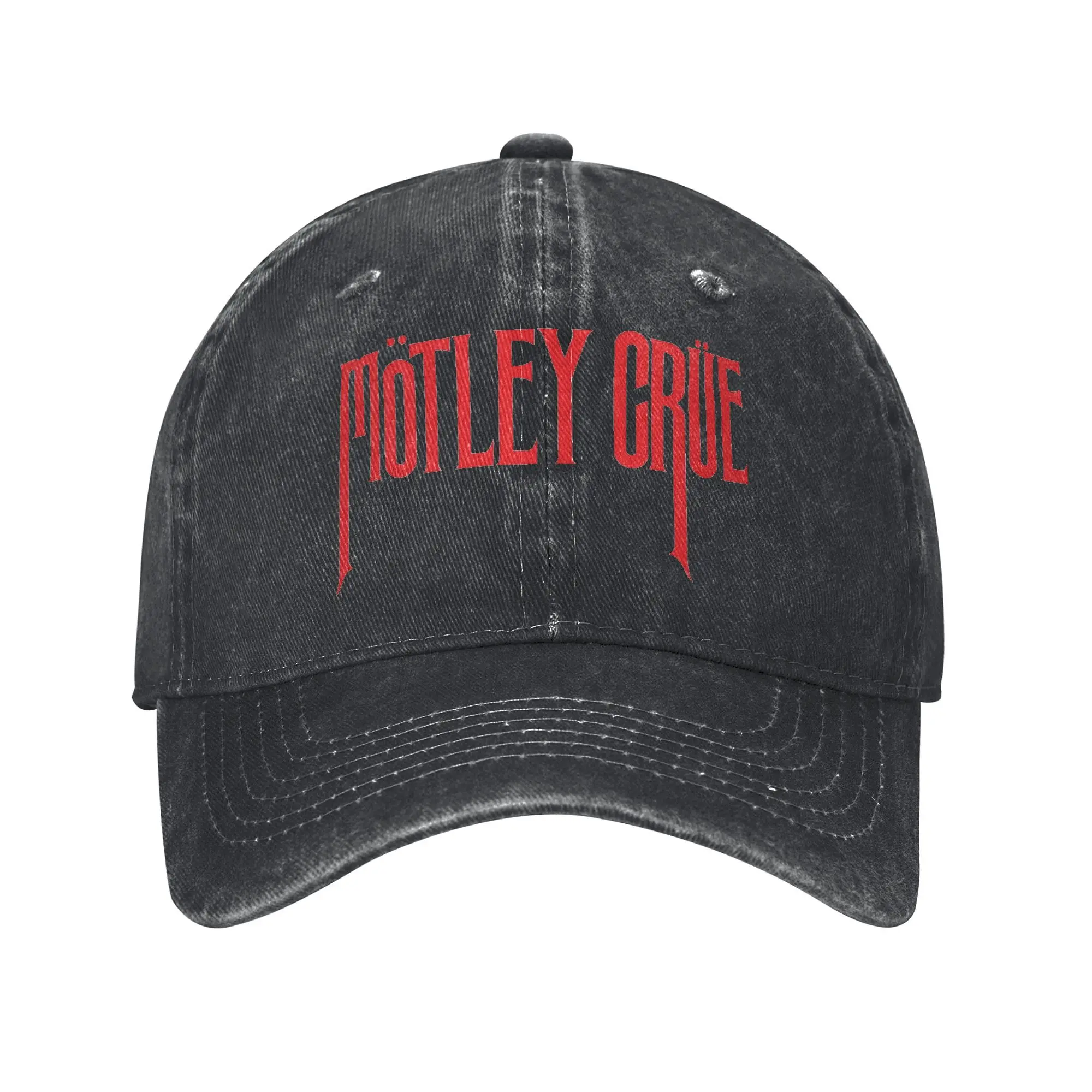 Red stright Motleys Crues metal band  Accessories Baseball Cap Unisex Fashion  Caps Hat Adjustable Trucker Hats Snapback Cap