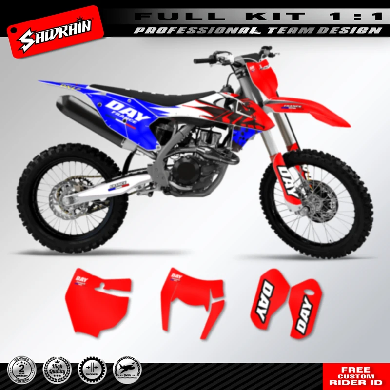 

Sawrain Motorcycle Waterproof Sticker Custom Team Graphics Decals Kit For KTM SXF 2016-2018 EXC 2017-2019 Personality Decoration