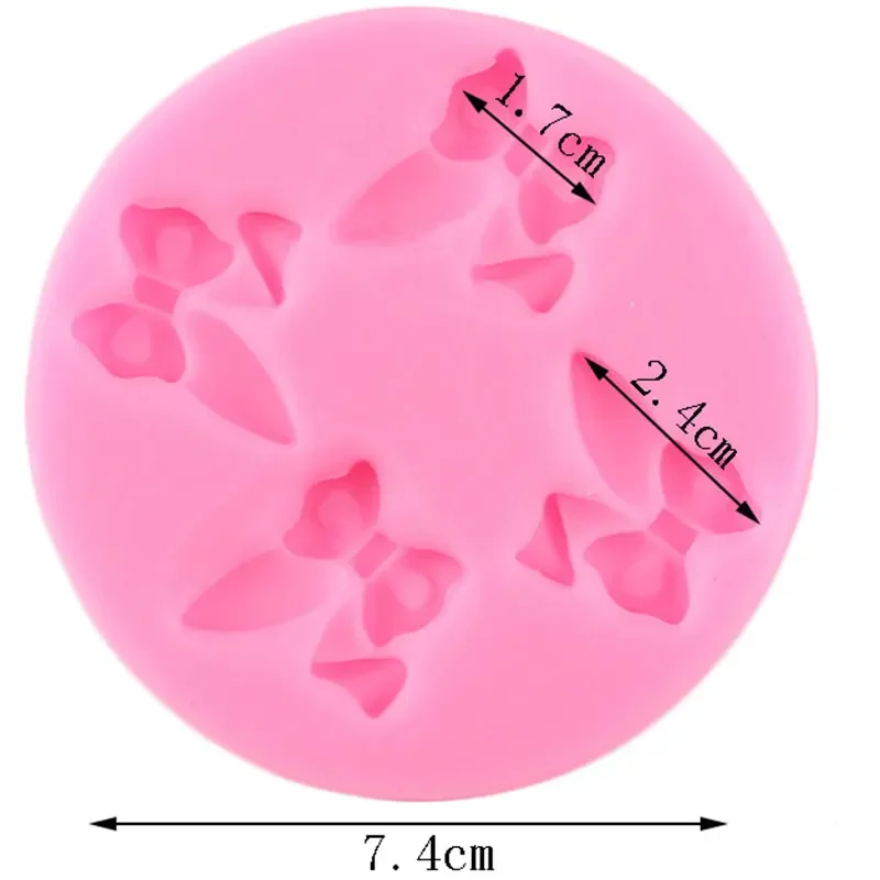 Bunny Ear Silicone Mold Easter Rabbit Cupcake Topper Fondant Cake Decorating Tools Bows Candy Clay Chocolate Jewelry Resin Mould