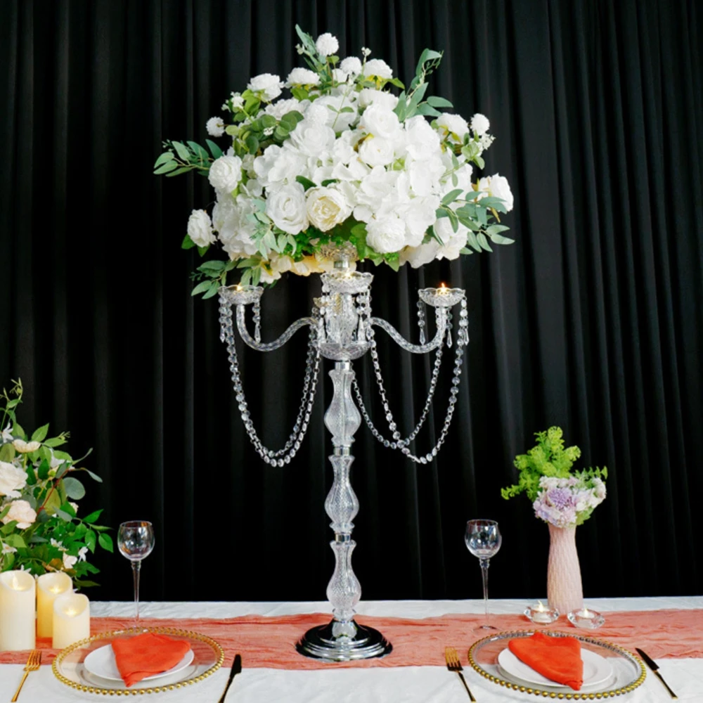 

5pcs/10pcs)Wedding Centerpieces Candelabra Acrylic Candle Holder Flower Stand Decor Wedding Party Table Centerpieces Candlestick